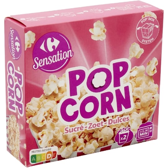 Pop-Corn Sucré Micro-Ondes CARREFOUR SENSATION