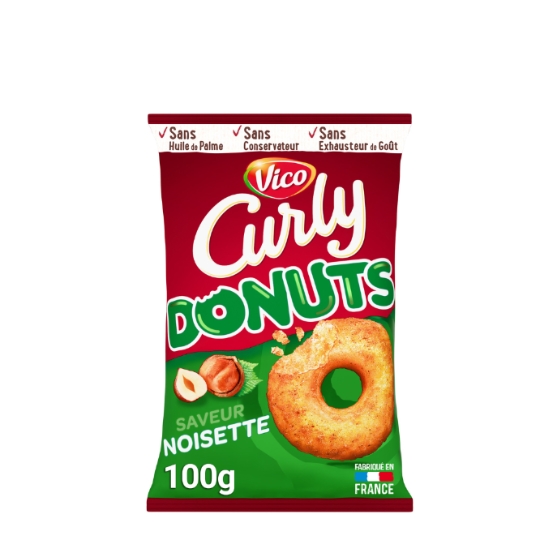 Biscuits Apéritifs Donuts Soufflés Noisette Caramélisée CURLY