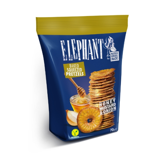 Bretzels Pressés Moutarde, Miel et Oignon Vegan ELEPHANT