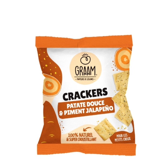 Crackers Patate Douce et Piment Jalapeno GRAAM