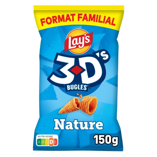 Biscuits apéritifs saveur nature format familial LAY'S 3D