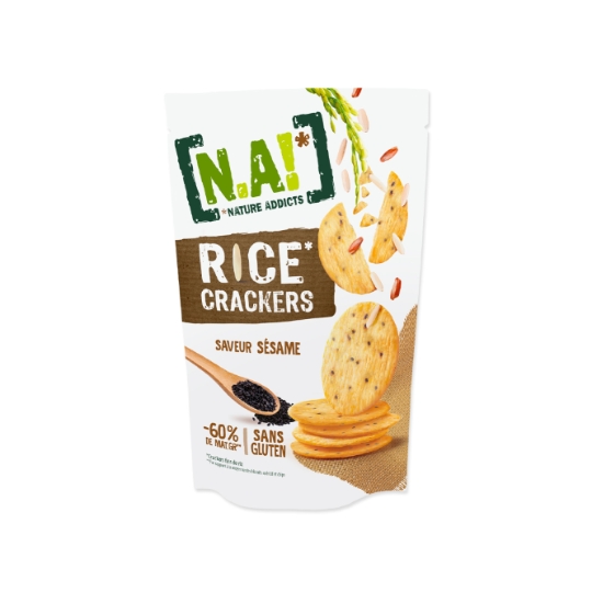 Biscuits Apéritifs Crackers de Riz au Sésame sans Gluten N.A!