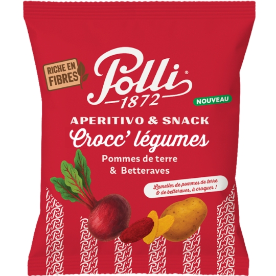 Biscuit salé Crocc' Légumes Pommes de Terre et Betteraves POLLI