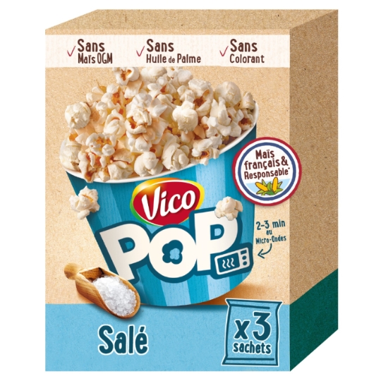 Pop-Corn Salé Micro-Ondes VICO
