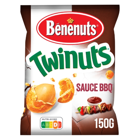 Cacahuètes enrobées saveur Sauce Barbecue BENENUTS TWINUTS