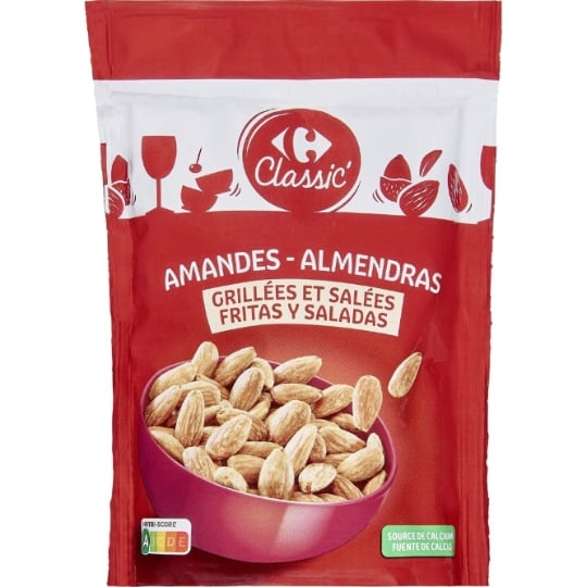 Amandes grillées et salées CARREFOUR CLASSIC'