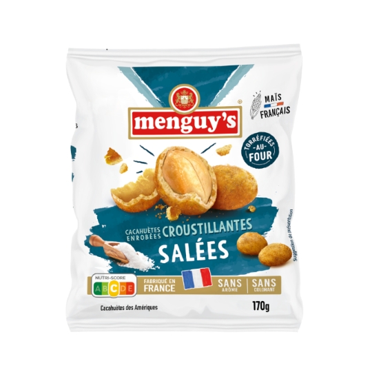 Cacahuètes   enrobées croustillantes salées  MENGUY'S