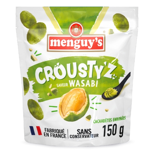 Cacahuètes enrobées croustillantes Wasabi  MENGUY'S