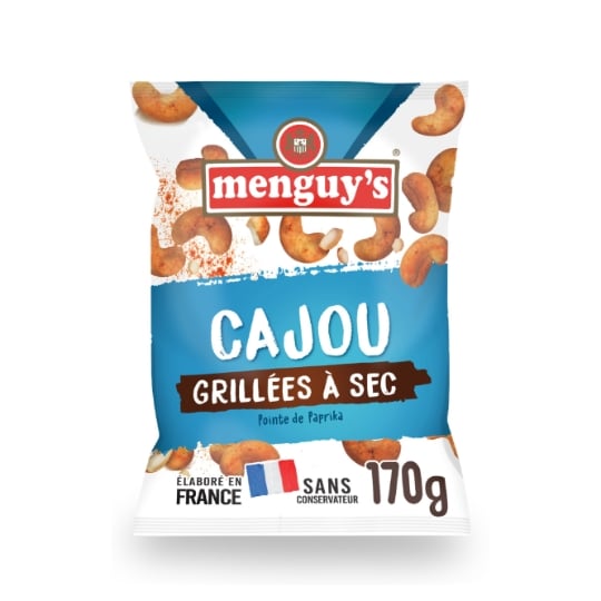 Noix de cajou grillées à sec pointe de paprika  MENGUY'S