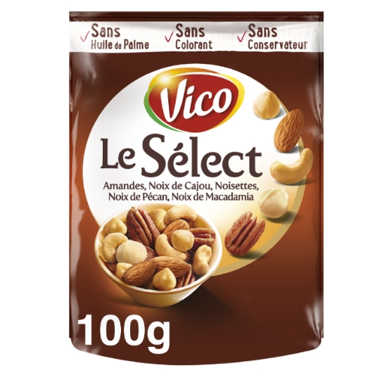 Mélange Noix Nobles - Le Sélect Amandes, noix de cajou, noisettes, noix de pécan, noix de macadamia VICO