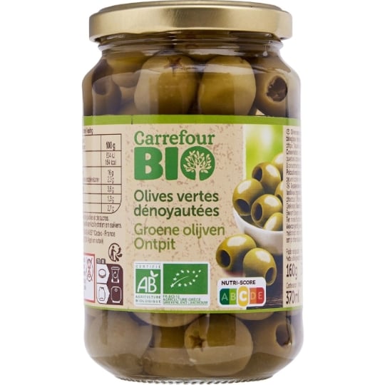 Olives Vertes Dénoyautées Bio CARREFOUR BIO
