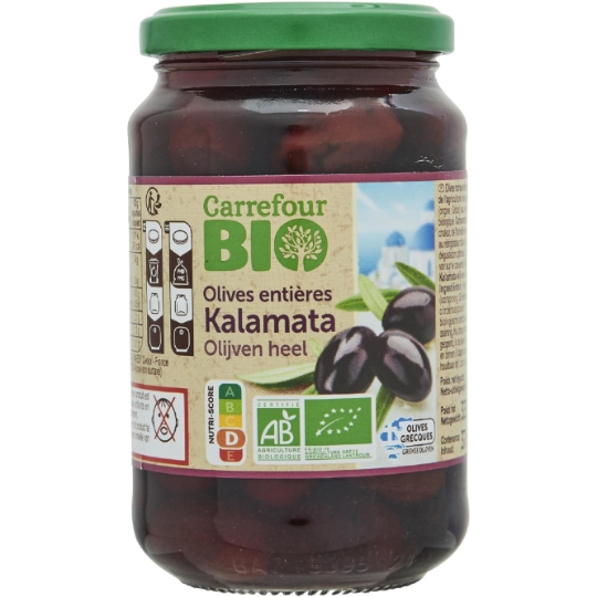 Olives entières Kalamata CARREFOUR BIO