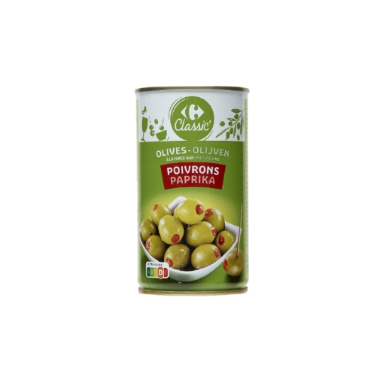 Olives Vertes Farcies aux Poivrons CARREFOUR CLASSIC'