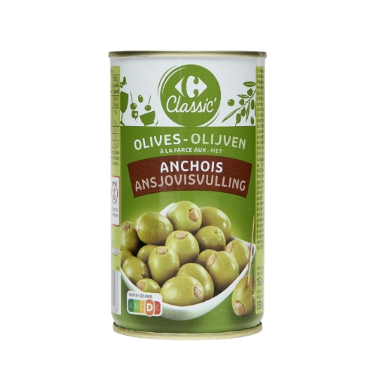 Olives Vertes Farcies aux Anchois CARREFOUR CLASSIC'