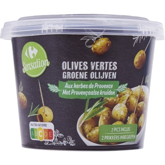 Olives Vertes aux Herbes de Provence CARREFOUR SENSATION