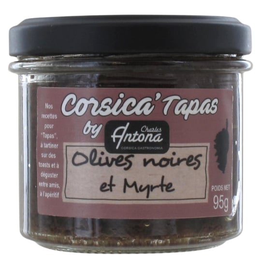 Tapas Olives Noires aux Feuilles de Myrte Corse CHARLES ANTONA