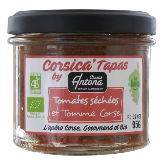 Tapas Tomates séchées et Tomme de Brebis Corse Bio CHARLES ANTONA