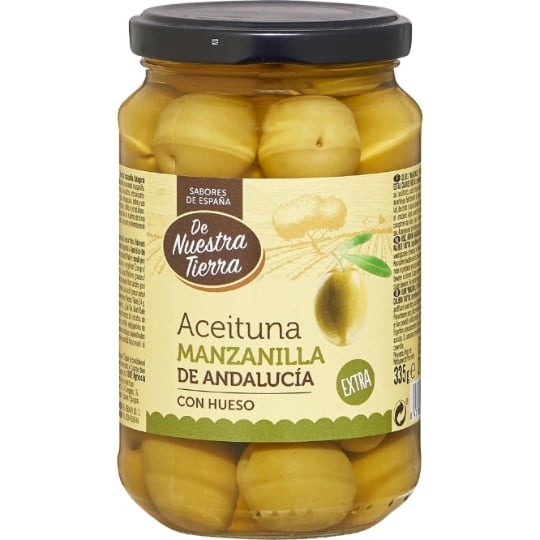 Olives vertes entières DE NUESTRA TIERRA