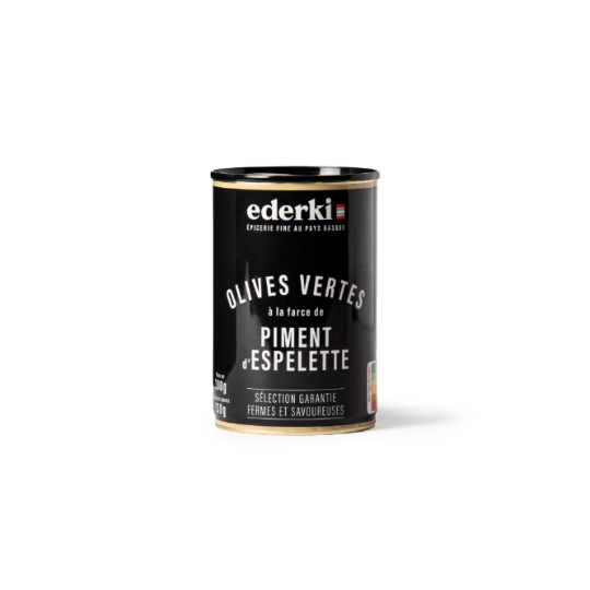 Olives vertes à la farce de piment d'Espelette EDERKI