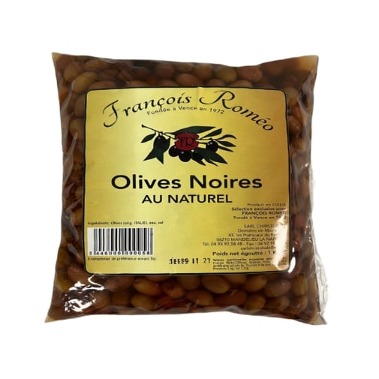 Olives Noires au Naturel FRANCOIS ROMEO