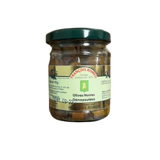 Olives Noires Dénoyautées à l'Huile FRANCOIS ROMEO