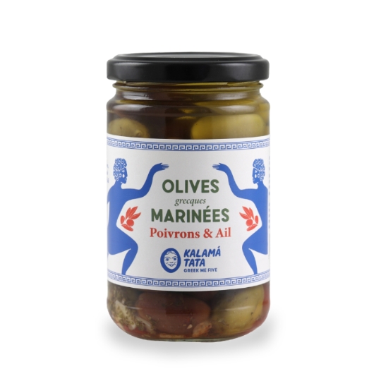 Olives Marinées Grecques Poivrons & Ail KALAMA TATA