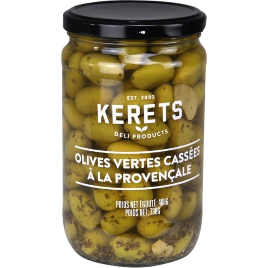 Olives vertes cassées à la provençale KERETS