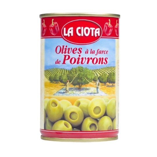 Olives vertes  farcies aux poivrons LA CIOTA