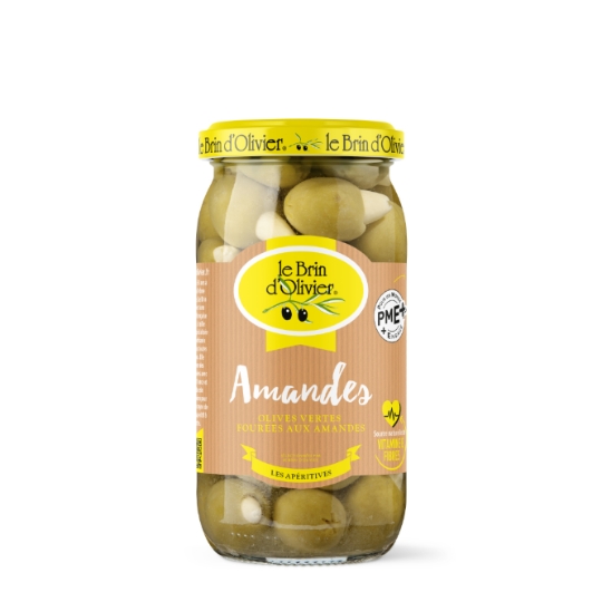 Olives Vertes Farcies aux Amandes LE BRIN D'OLIVIER