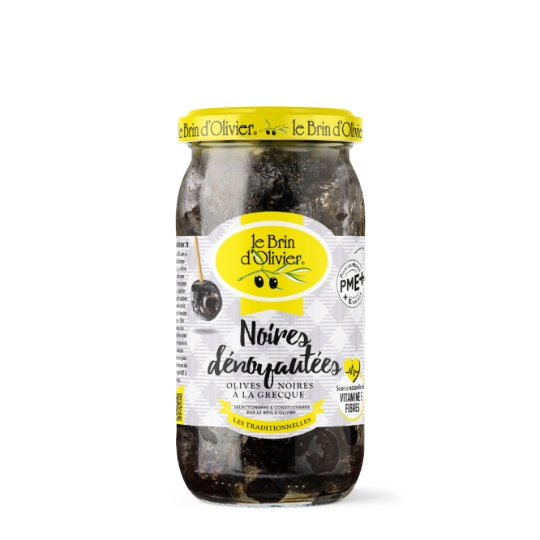 Olives Noires à la Grecque Dénoyautées LE BRIN D'OLIVIER