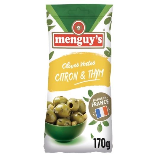 Olives Vertes Citron et Thym MENGUY'S