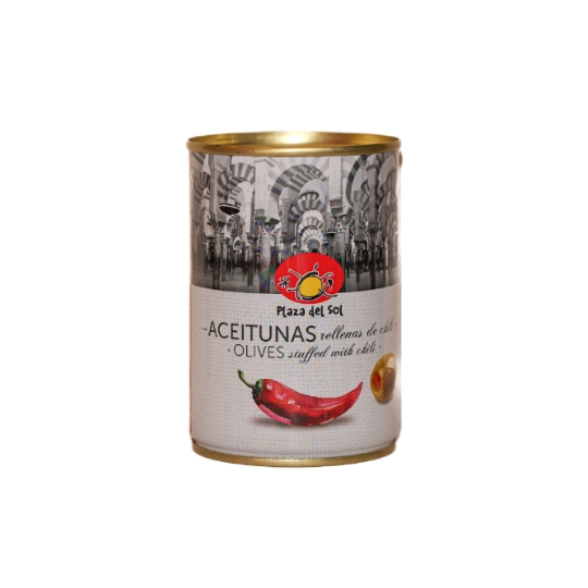 Olives Vertes Farcies à la Pâte de Piment Chili PLAZA DEL SOL