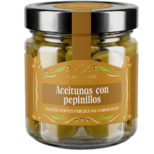 Olives Vertes Farcies au Cornichons PLAZA DEL SOL
