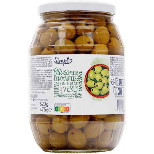 Olives Vertes Dénoyautées SIMPL