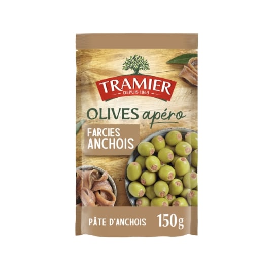 Olives Vertes Farcies aux Anchois TRAMIER