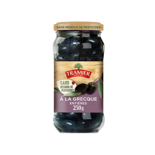 Olives Noires Entières à la Grecque TRAMIER