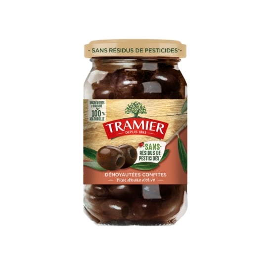 Olives Noires Dénoyautées Confites TRAMIER
