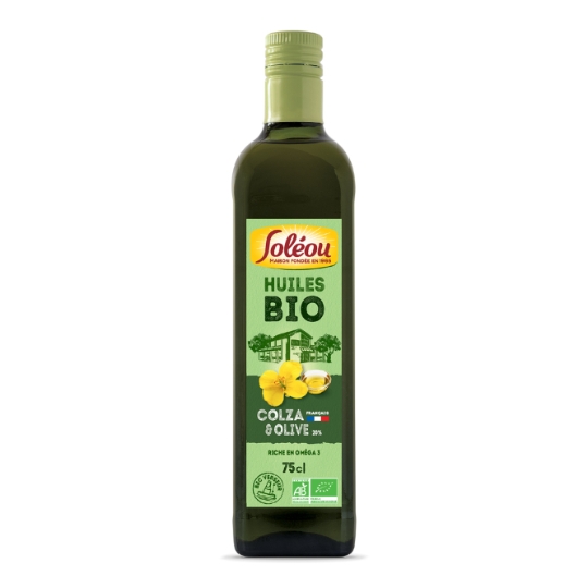 Huile bio  colza et olive SOLEOU