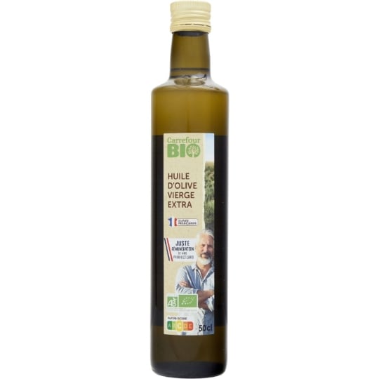 Huile d'olive Vierge Extra Bio Engagé auprès des producteurs partenaires CARREFOUR BIO