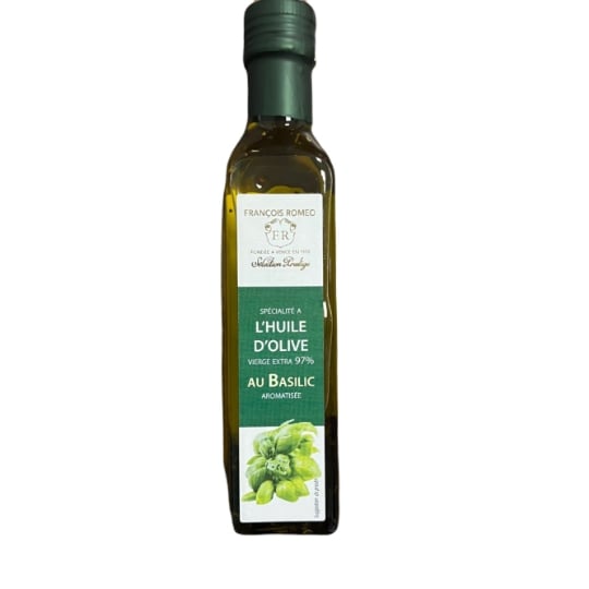 Huile d'olive au basilic FRANCOIS ROMEO