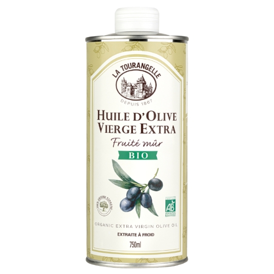 Huile d'Olive Vierge Extra Bio Fruité Mûr Extraite à Froid LA TOURANGELLE