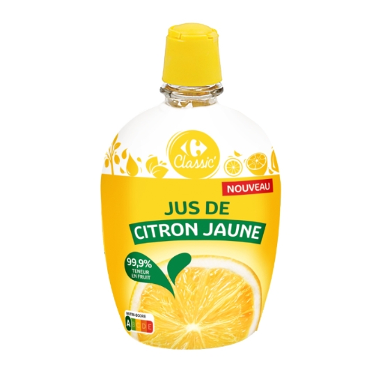 jus de citron jaune à base de concentré pour assaisonnement CARREFOUR CLASSIC'