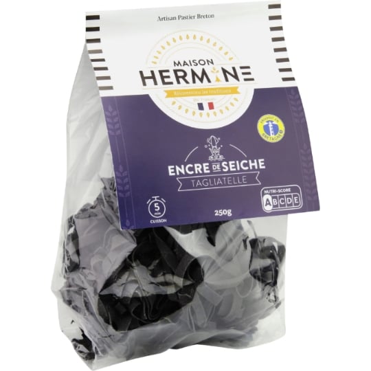 Pâtes tagliatelle encre de seiche MAISON HERMINE