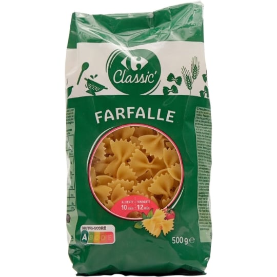 Pâtes farfalle CARREFOUR CLASSIC'