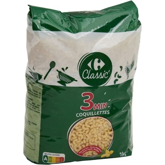 Pâtes coquillettes 3 min CARREFOUR CLASSIC'
