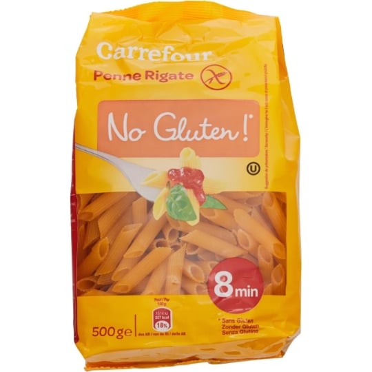 Pâtes Penne Rigate s/ gluten CARREFOUR NO GLUTEN !