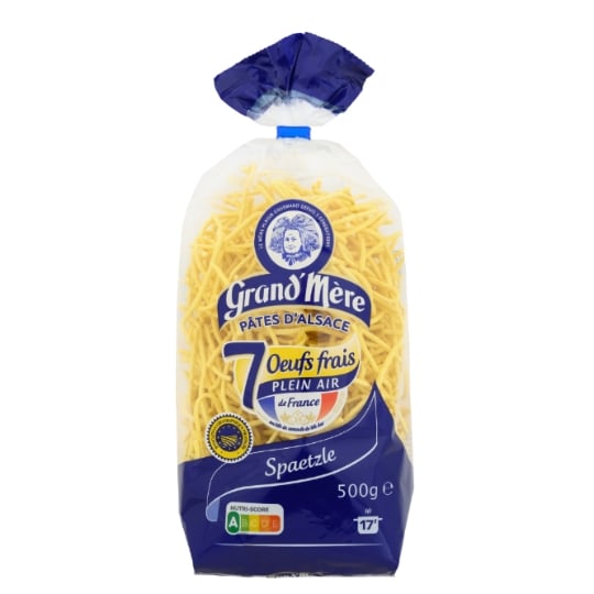 Pâtes Spaetzle 7 œufs frais plein air Pâtes d'Alsace GRAND'MERE