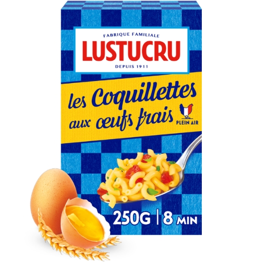 Pâtes coquillettes oeufs LUSTUCRU