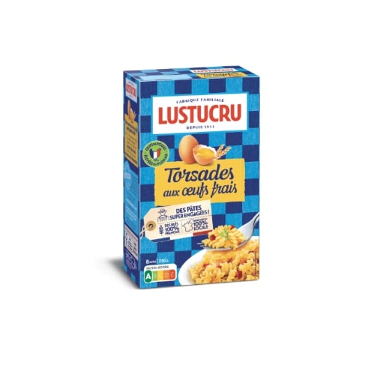 Pâtes torsettes 3 oeufs LUSTUCRU