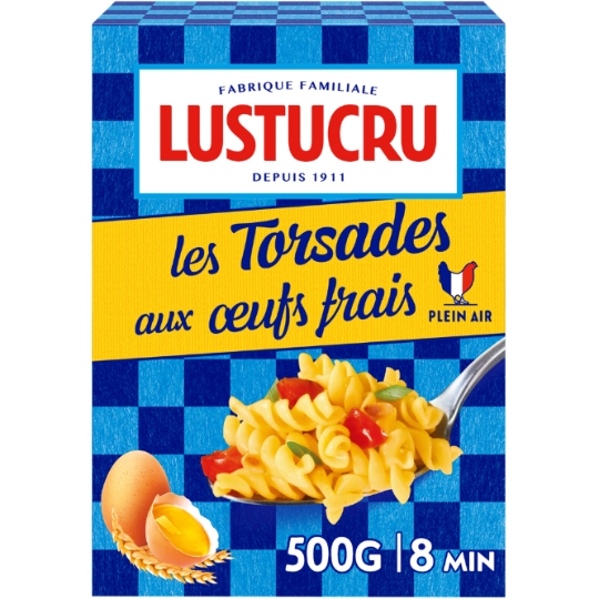 Pâtes Torsades aux Oeufs Frais LUSTUCRU